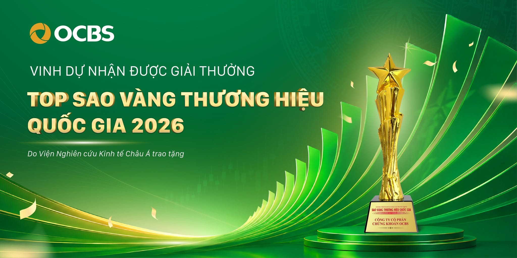 OCBS ĐƯỢC VINH DANH TẠI SAO VÀNG THƯƠNG HIỆU QUỐC GIA 2026